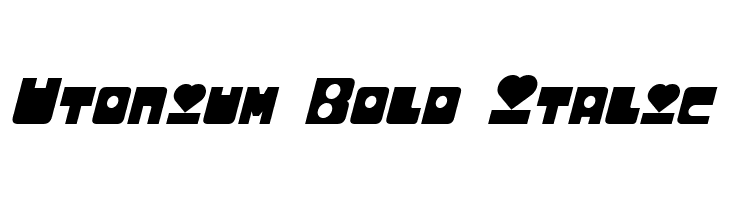 Utonium Bold Italic फ़ॉन्ट