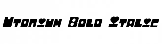 Utonium Bold Italic  Frei Schriftart Herunterladen