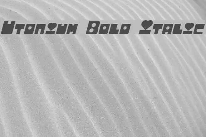 Utonium Bold Italic फ़ॉन्ट examples
