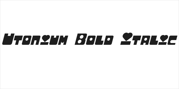 Utonium Bold Italic Logo