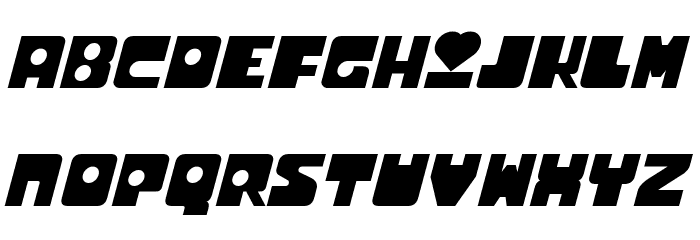 Utonium Bold Italic फ़ॉन्ट लोअरकेस