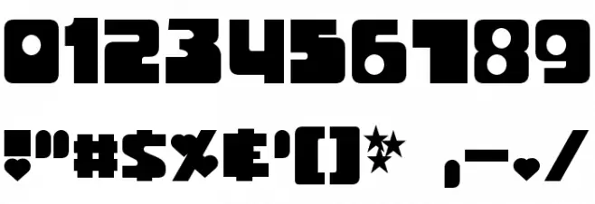 Utonium Bold Font OTHER CHARS