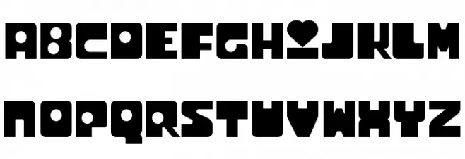 Utonium Bold フォント 大文字