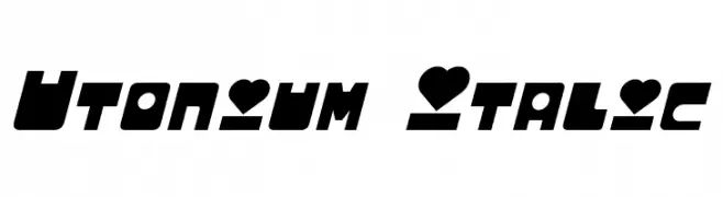 Utonium Italic  Frei Schriftart Herunterladen