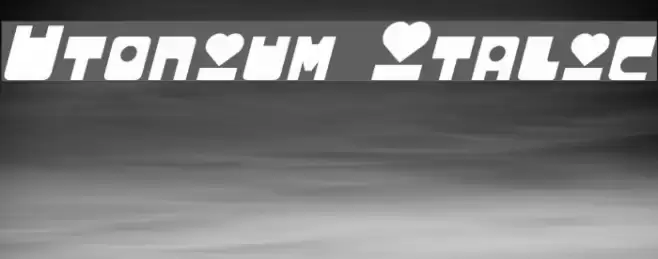 Utonium Italic Font examples