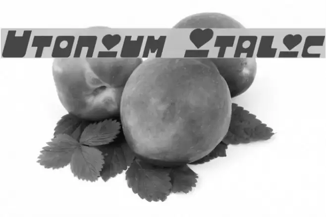 Utonium Italic Font examples