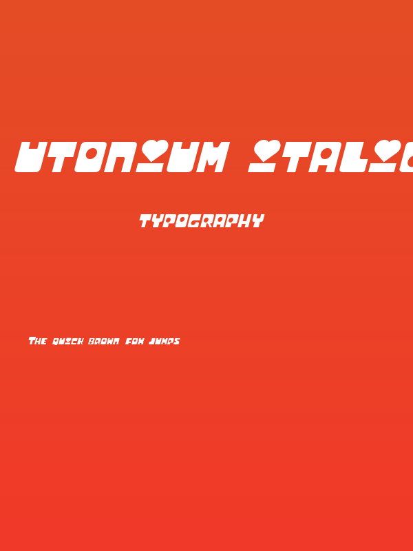 Utonium Italic Poster
