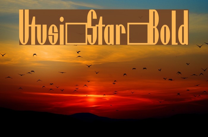 Utusi Star Bold Font examples
