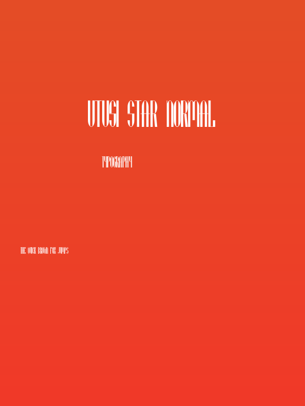 Utusi Star Normal Poster