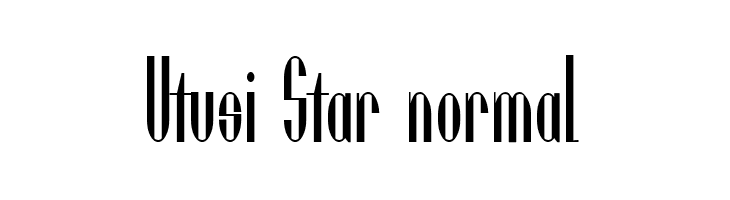 Utusi Star normal  नि: शुल्क फ़ॉन्ट्स डाउनलोड