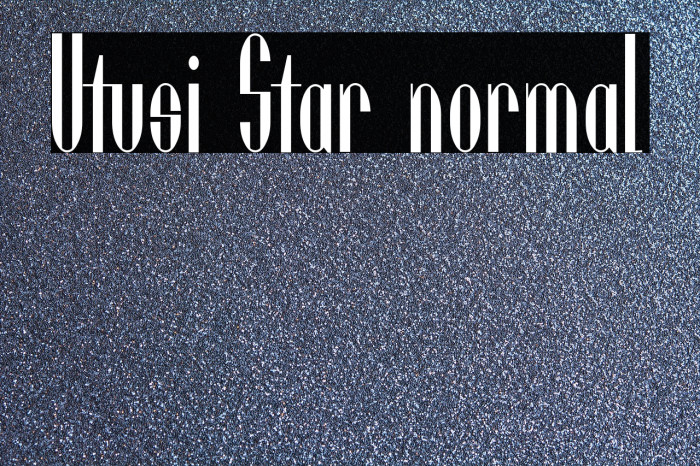 Utusi Star normal Font examples