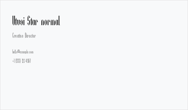 Utusi Star normal Business Card