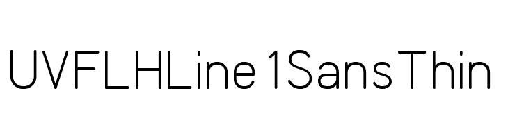 UVFLHLine1SansThin  font caratteri gratis