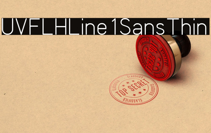 UVFLHLine1SansThin Font examples