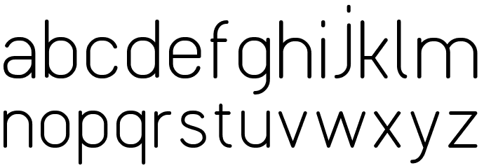 UVFLHLine1SansThin Font LOWERCASE