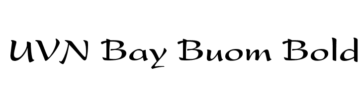 UVN Bay Buom Bold  Free Fonts Download