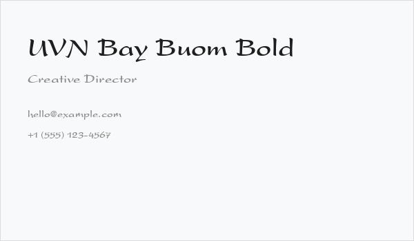 UVN Bay Buom Bold Business Card