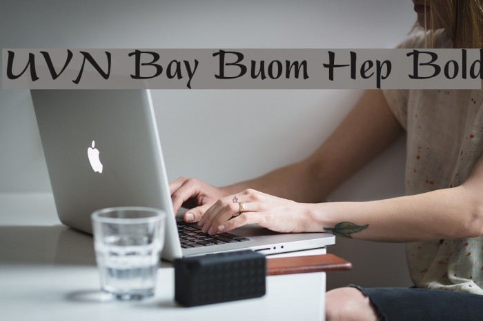 UVN Bay Buom Hep Bold Font examples