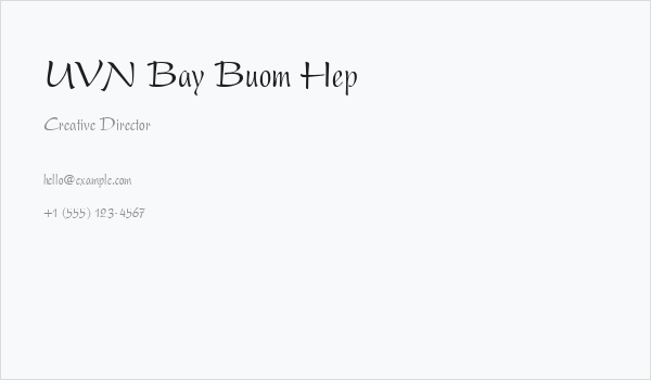 UVN Bay Buom Hep Business Card