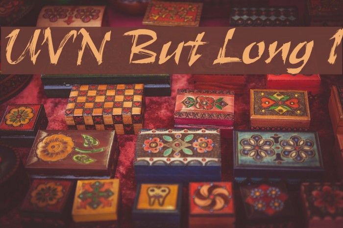 UVN But Long 1 Font examples