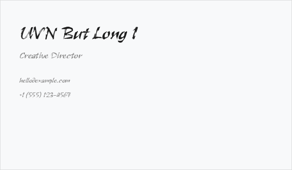 UVN But Long 1 Business Card