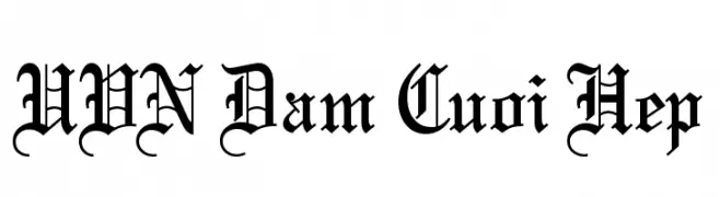 UVN Dam Cuoi Hep  Frei Schriftart Herunterladen