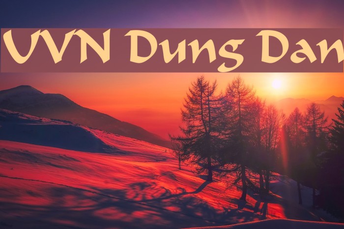 UVN Dung Dan Font examples