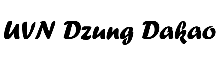 UVN Dzung Dakao  Скачать бесплатные шрифты