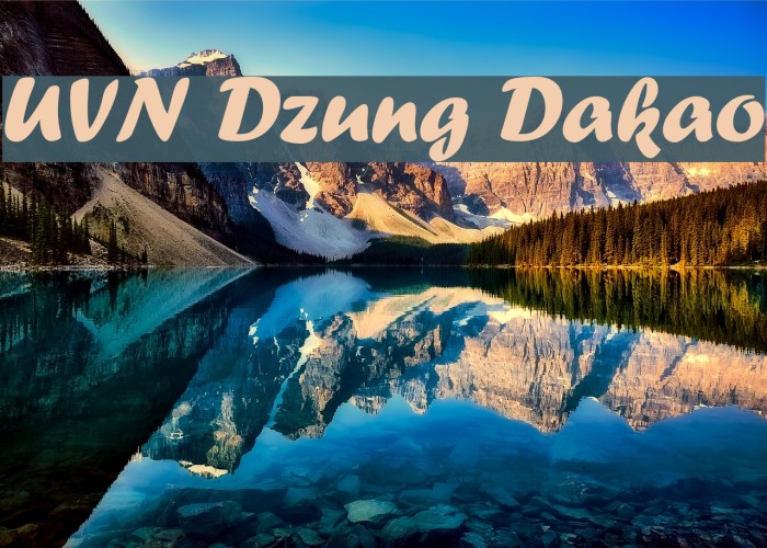 UVN Dzung Dakao Font examples
