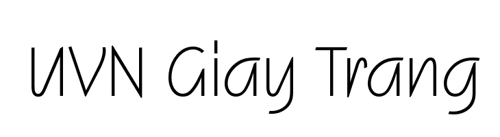 UVN Giay Trang  免费字体下载