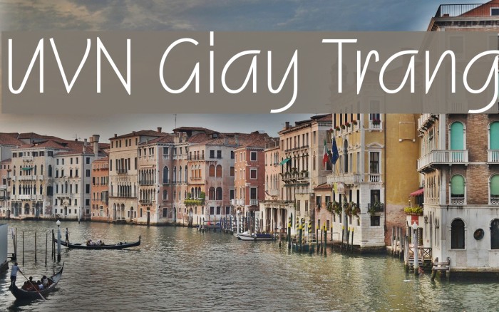 UVN Giay Trang Font examples