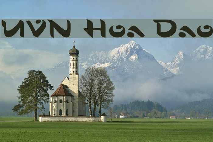 UVN Hoa Dao Font examples