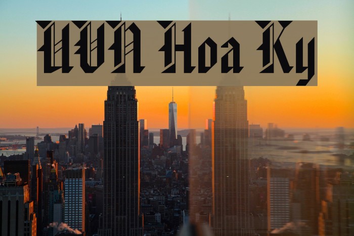 UVN Hoa Ky Font examples