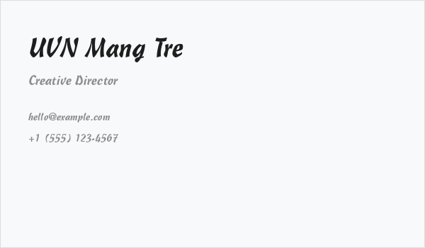 UVN Mang Tre Business Card
