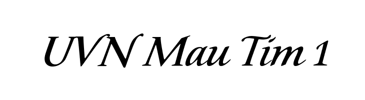 UVN Mau Tim 1  免费字体下载