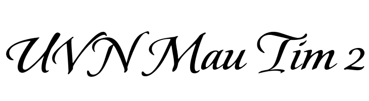 UVN Mau Tim 2  Free Fonts Download
