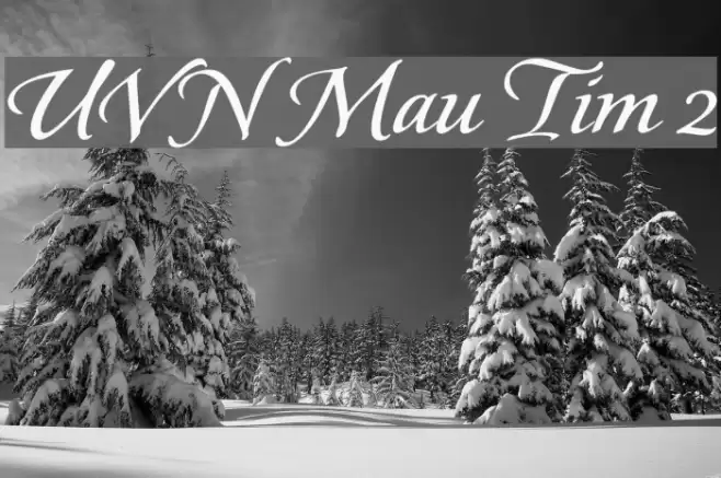 UVN Mau Tim 2 Font examples