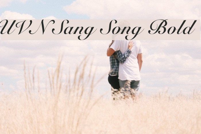 UVN Sang Song Bold Font examples