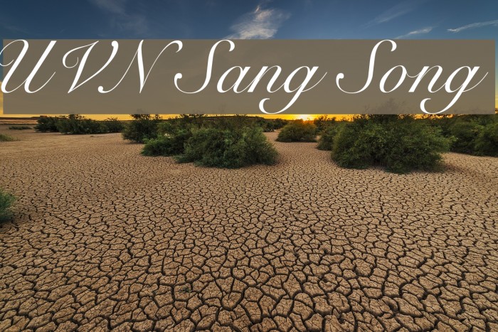UVN Sang Song Font examples