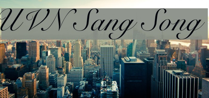 UVN Sang Song Font examples