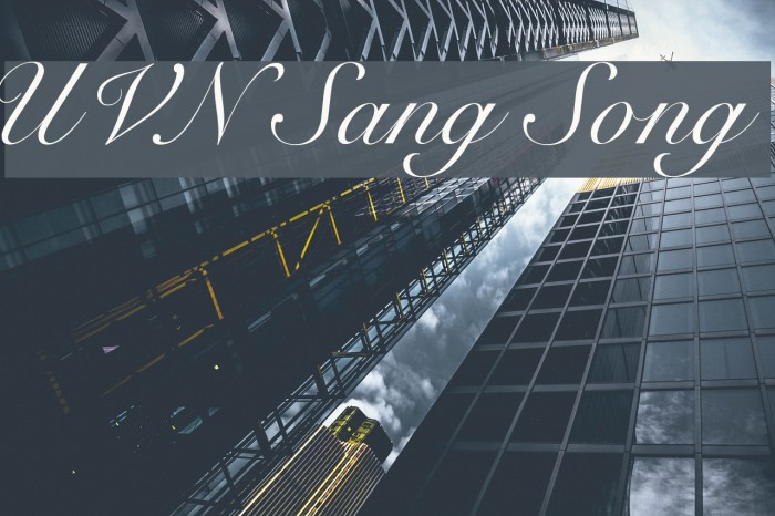 UVN Sang Song Font examples