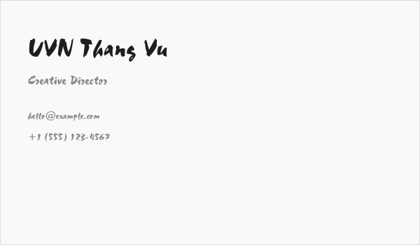 UVN Thang Vu Business Card