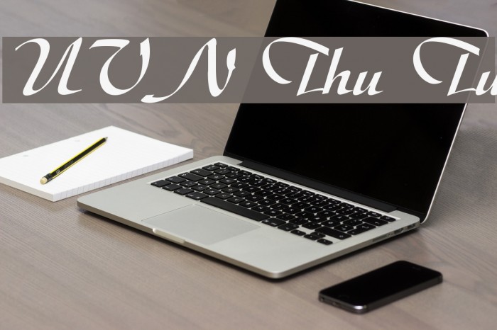UVN Thu Tu Font examples
