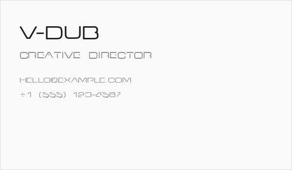 V-Dub Business Card