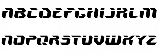 V5 Ampon Slanted フォント 大文字