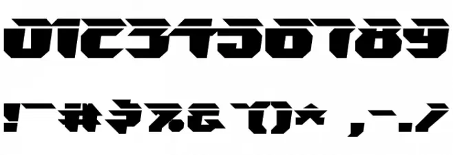 V5 Ampon Warped Font Alte caractere