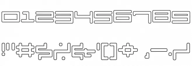 V5 Cuadra2 Outline Schriftart Anderer Schreiben