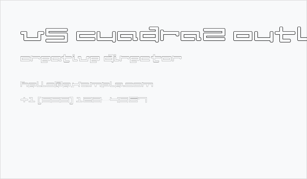 V5 Cuadra2 Outline Business Card