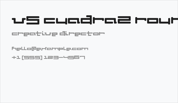 V5 Cuadra2 Round Business Card