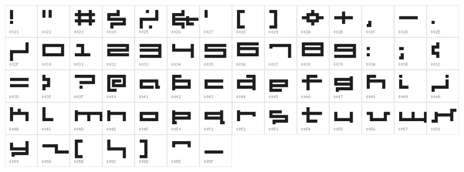 V5 Cuadra2 Thick Character Map